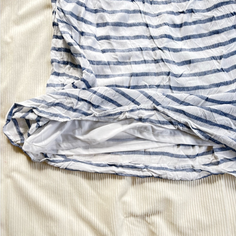 Old Navy Blue and White Striped One Shoulder Ruffle Dress- Size M - Picture 6 of 6